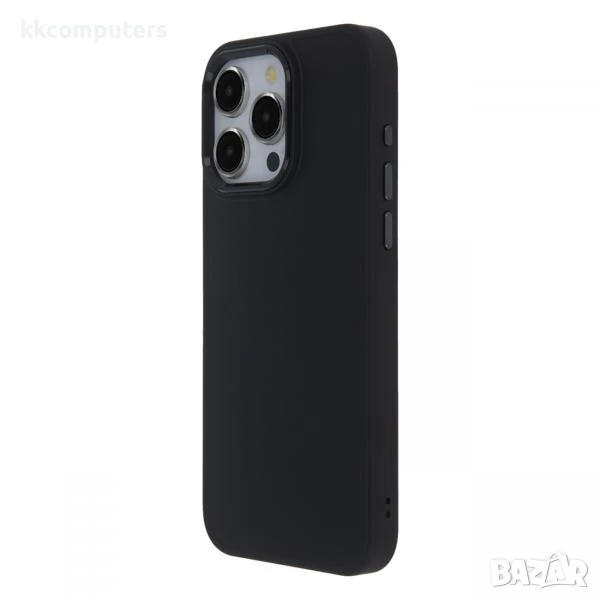 Калъф силикон Satin Elegant Мат / Черен / за iPhone 14 Pro 6.1 Баркод : 3132214, снимка 1