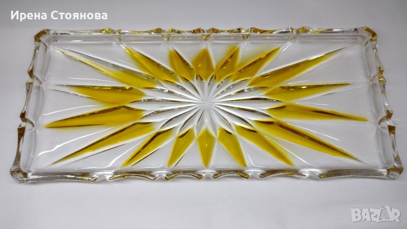 Винтидж кристално плато Walther Crystal Glas, около 1970 година. 
, снимка 1