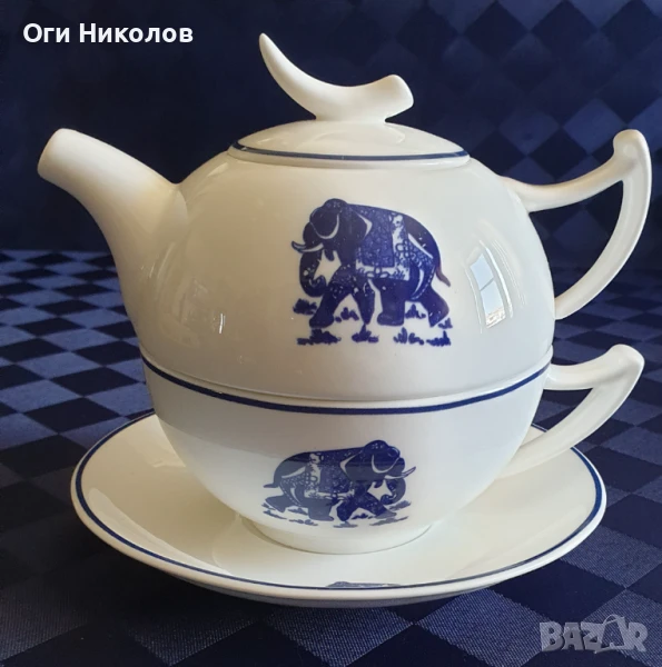 Порцеланов  дизайнерски сервиз за чай-TEA logic Elab.Design Finе Bone China, снимка 1