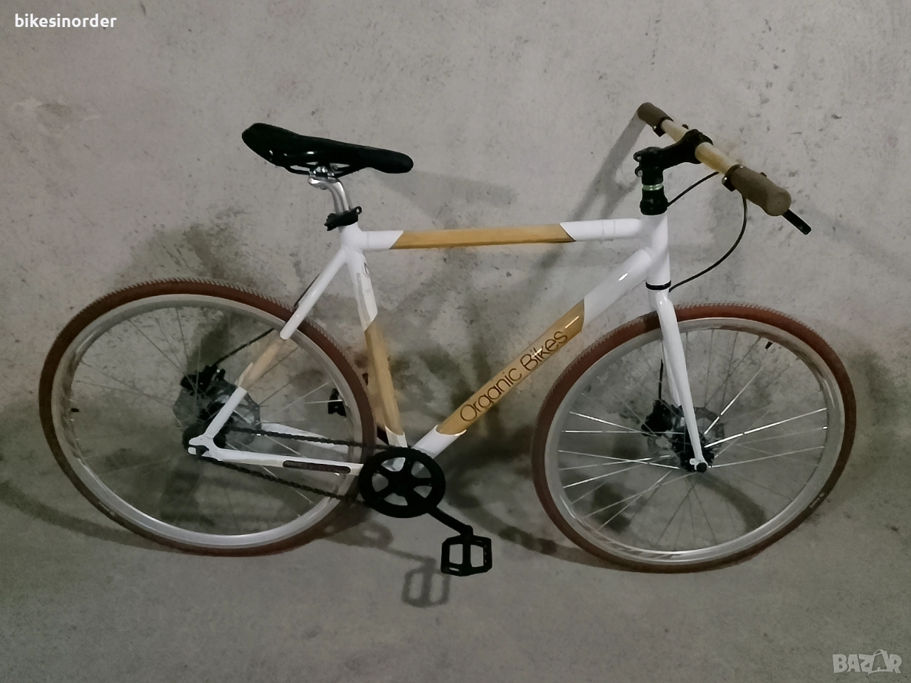 Бамбуков сингъл спийд с хидравлични дискови спирачки , снимка 1