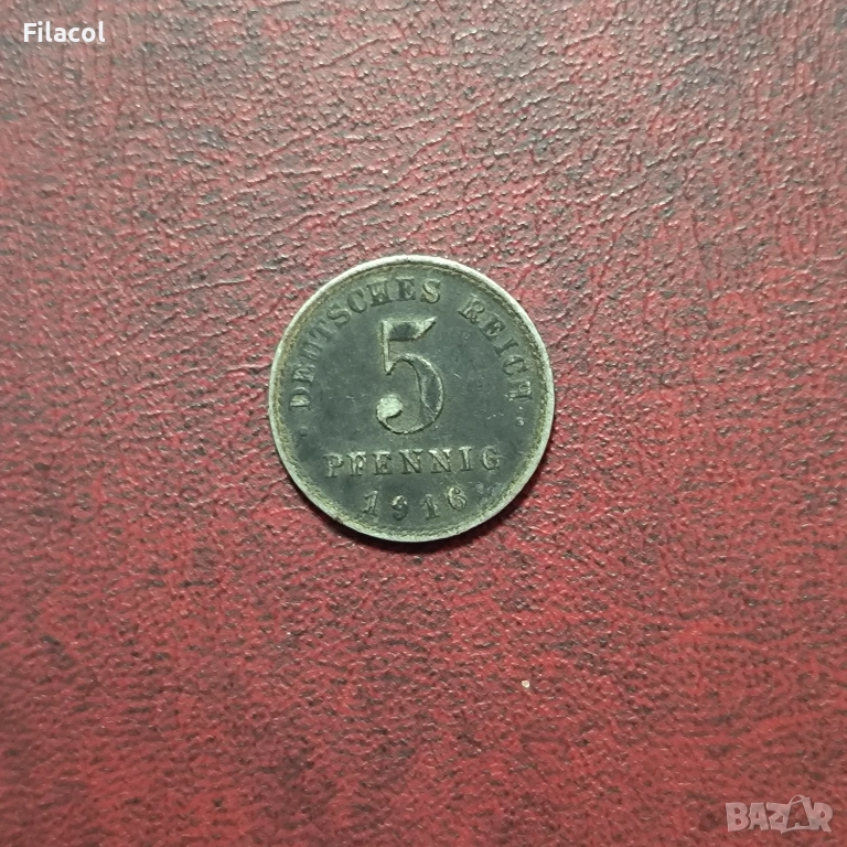 Германия Империя 5 пфенига 1916 година, снимка 1