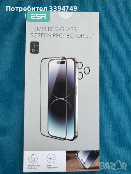 ESR Комплект Протектори за екран и лещите на камерите за Iphone 15 pro, снимка 1