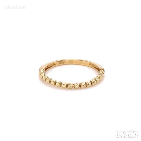 Златен дамски пръстен 1,35гр. размер:57 14кр. проба:585 модел:24276-1, снимка 1