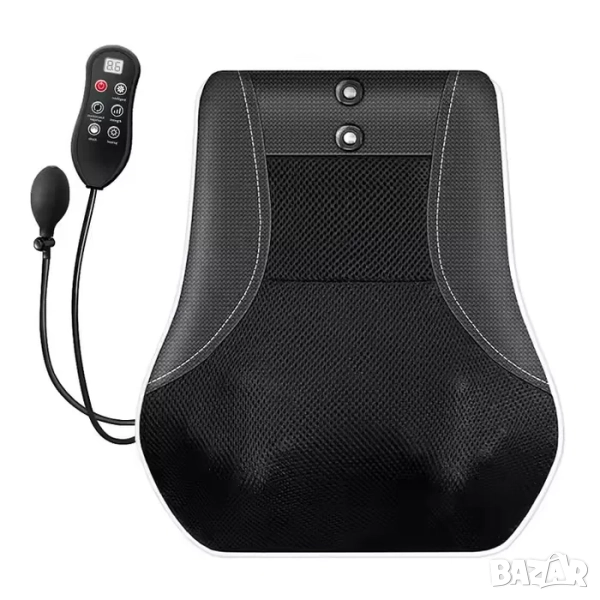 Масажор за гръб, масажна терапия, Шиацу ролки с отопление и вибрации, снимка 1