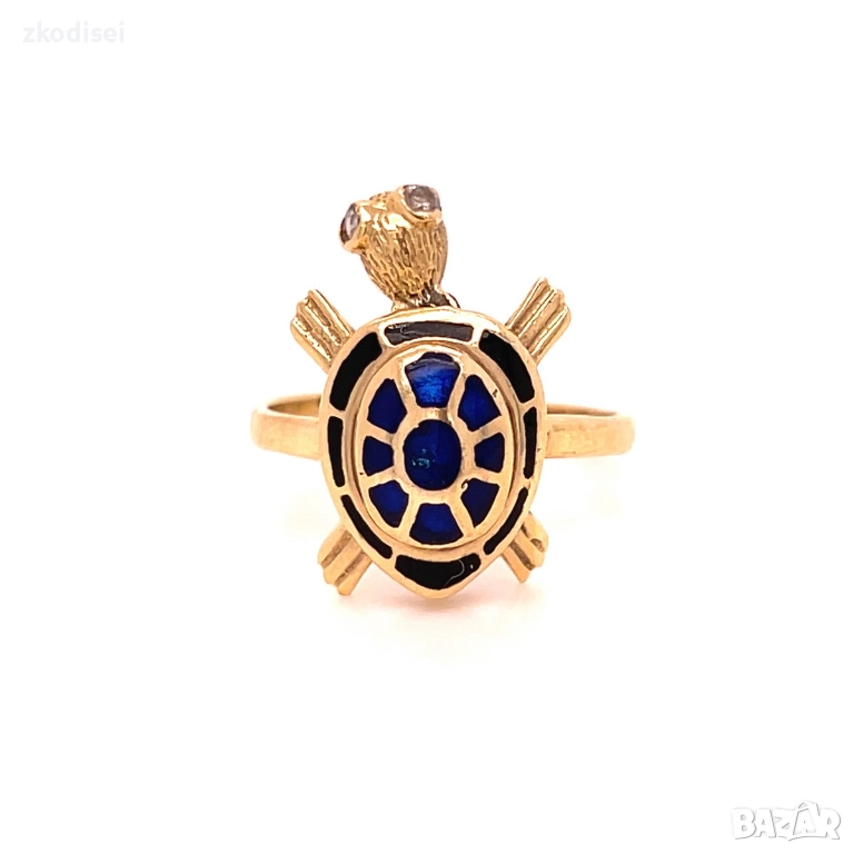 Златен дамски пръстен 4,13гр. размер:56 14кр. проба:585 модел:17013-1, снимка 1