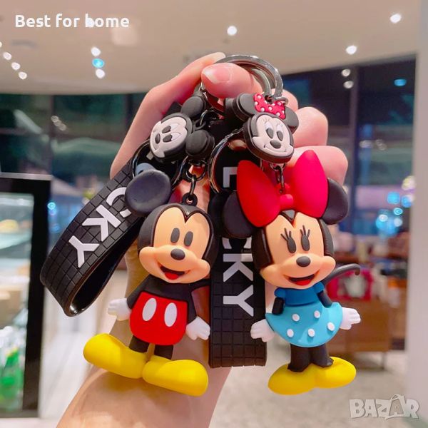 Комплект луксозни 3D ключодържатели Mickey and Minnie Mouse, снимка 1