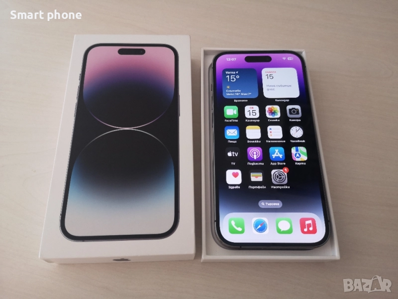 iPhone 14 Pro Purple /100 %Battery health , снимка 1