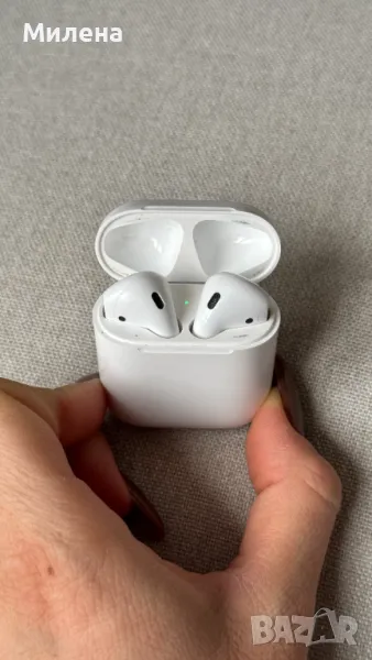 Слушалки Apple Airpods 1 generation + Кабел за Зареждане + Калъф, снимка 1