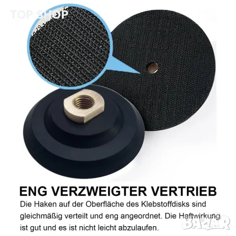 Waies 11 броя 4-инчови диамантени полиращи подложки, с основа M14, снимка 6 - Други стоки за дома - 49866368