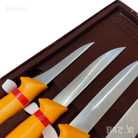 Комплект Немски професионални месарски ножове  , 5 броя STAHLMAYER Exclusive  + подарък, снимка 4 - Други - 51690305