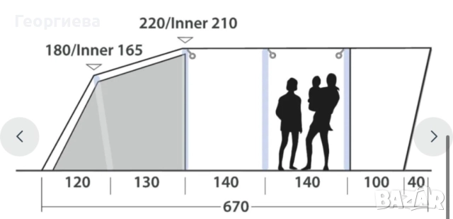 Семейната палатка Hayward Lake 5ATC, снимка 11 - Палатки - 51826037