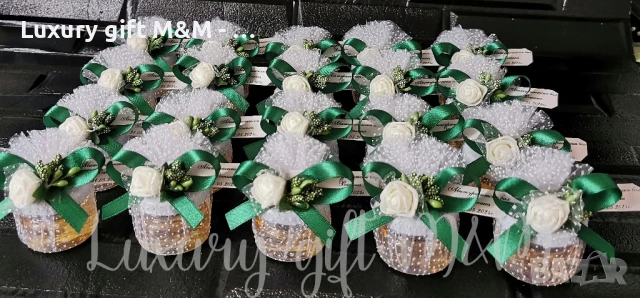 Подаръци за гости, подаръчета за гости, бурканчета с мед, снимка 4 - Подаръци за кръщене - 36079288