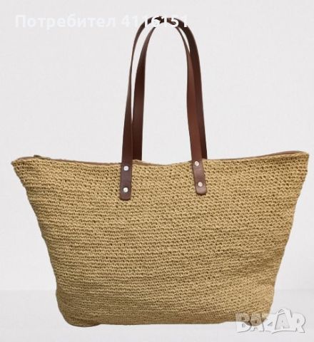 Плетена ръчно, нова чанта - лятна градска, плажна, снимка 2 - Чанти - 46011783