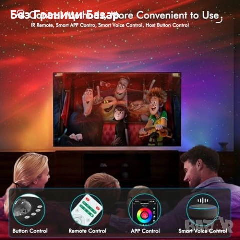 Нов LED звезден проектор нощна лампа с Alexa App дистанционно колонка с релаксиращи звуци, снимка 2 - Други стоки за дома - 54106589