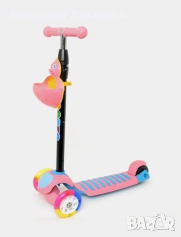 Детски скутер с LED светещи колела, снимка 7 - Други спортове - 45603115