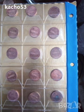 40 броя по 1 цент, САЩ, снимка 13 - Нумизматика и бонистика - 53724549