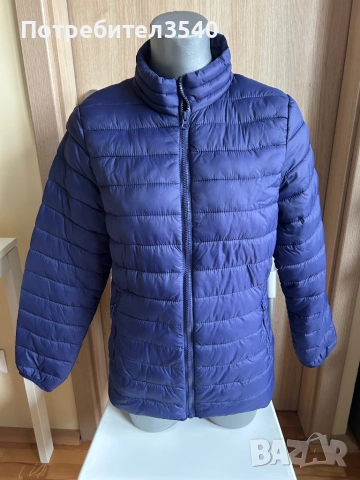 Синьо дамско преходно яке