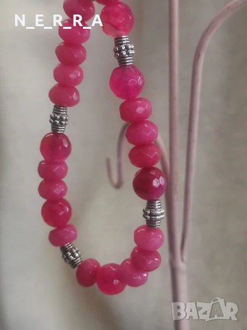 Гривна от естествен рубин, снимка 2 - Гривни - 53707761