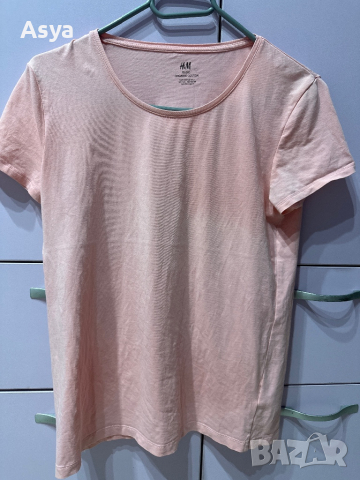 Розова тениска H&M , снимка 3 - Тениски - 45039123