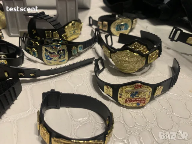 Шампионски колани пояси за WWE екшън фигурки action figure title belts championships вие си избирате, снимка 7 - Фигурки - 48747424