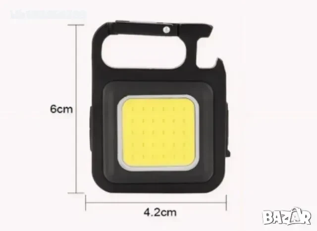 Водоустойчив COB LED фенер-ключодържател отварачка, снимка 4 - Къмпинг осветление - 50785810