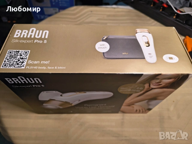 Braun IPL Silk Expert Pro 5 апарат за епилация за жени/мъже 2 приставки PL5140 обезкосмяване , снимка 6 - Епилатори - 53588530