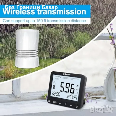 Нов Прецизен безжичен дъждометър – аларма за наводнения, лесен монтаж, снимка 8 - Други стоки за дома - 49901120