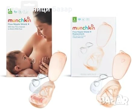 Нови Протектори за зърна 24 мм Flow Nipple Shield+ 2 броя комфорт при кърмене