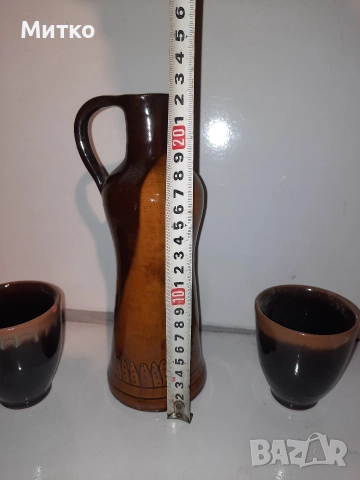 Ретро керамични Битови сервизи за ракия и вино, снимка 12 - Сервизи - 52860914