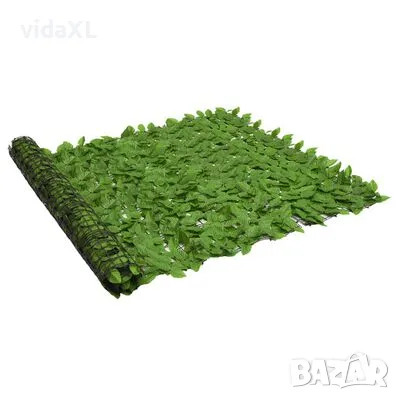 vidaXL Балконски параван със зелени листа, 300x150 см(SKU:315503), снимка 6 - Други - 49533562