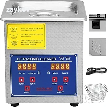 Ултразвукова почистваща машина от неръждаема стомана с цифров нагревател, таймер, снимка 3 - Други инструменти - 54151978