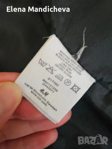 Сако Палто връхна дреха тренч H&M jacket яке, снимка 2 - Якета - 47109378