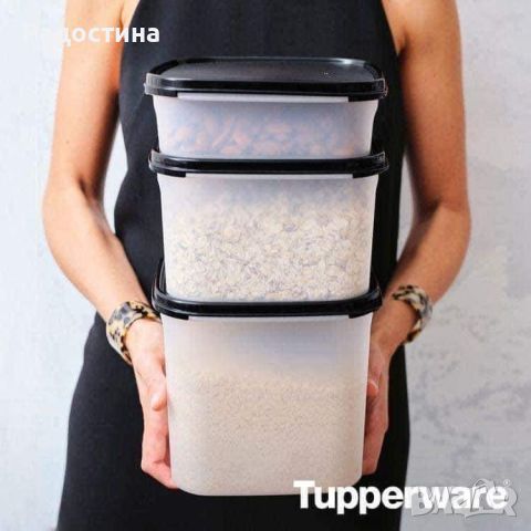 Квадратно 1.9л 2бр Tupperware , снимка 2 - Кутии за храна - 45216317