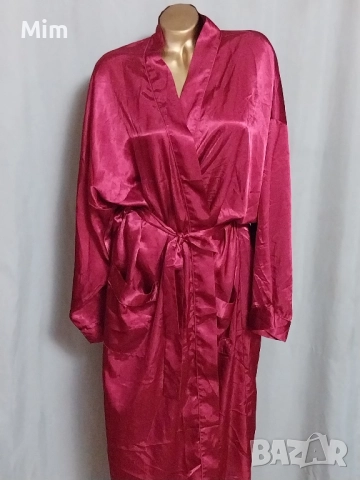 Collection 46/48 Сатенен халат бордо