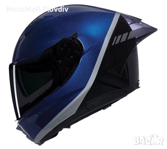 Каска Nolan N60-6 Sport Verniciatura Speciale 346 Blue Black Silver – Гланц ECE 22.06, снимка 2 - Аксесоари и консумативи - 51894004