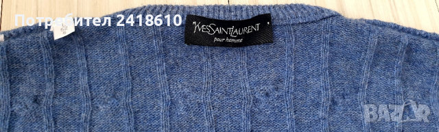 Yves Saint Laurent Wool / Knit Mens Size 52 - L  НОВО! ОРИГИНАЛ! Mъжки Вълнен Пуловер, снимка 2 - Пуловери - 53610644