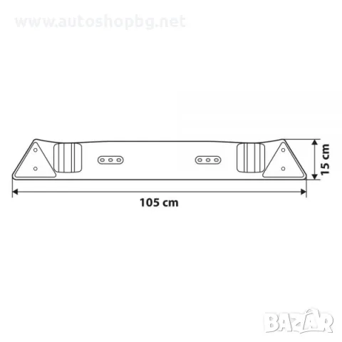 ABS заден борд за ремарке 115 см – 12/24V, снимка 2 - Аксесоари и консумативи - 47085743