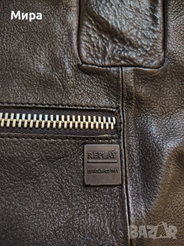Дамска черна чанта Replay, снимка 5 - Чанти - 53798815