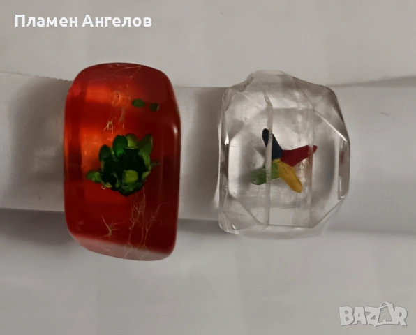 Комплект от 2 броя дамски пръстени, снимка 6 - Пръстени - 49559362