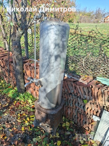 Боилер на дърва с печка от чогун,водосъдаржател от алуминий и душ от месиг., снимка 2 - Отоплителни печки - 52582624