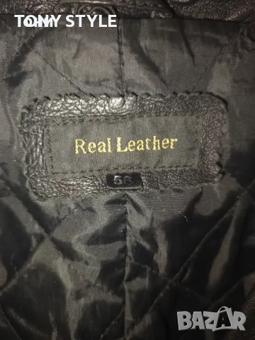 Ново Мъжко Зимно Яке Изцяло от Естествена Кожа XL, снимка 9 - Якета - 51696865