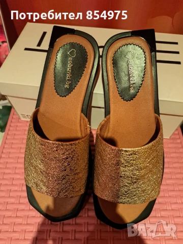 Дамски чехли от естествена кожа , снимка 6 - Чехли - 50537447