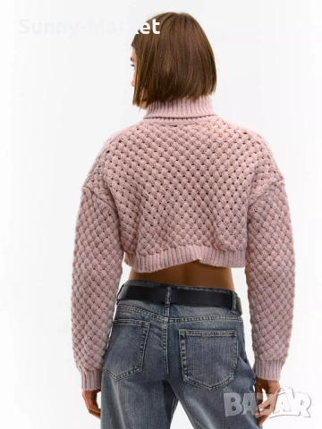 Дамски къс пуловер, снимка 3 - Блузи с дълъг ръкав и пуловери - 53512045