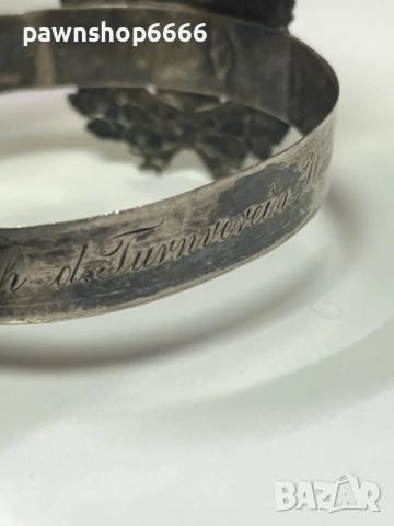 Продавам автентична историческа сребърна наградна гривна от Австро-Унгария, изработена във Виена пре, снимка 8 - Гривни - 52873322