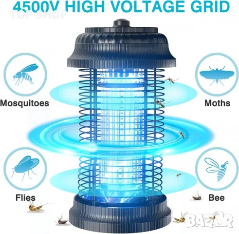 Нова Лампа за убиване на комари електрически убиец срещу насекоми, снимка 3 - Други стоки за дома - 49427431