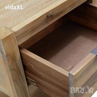 vidaXL Нощно шкафче с чекмедже, 40x30x48 см, акациево дърво масив(SKU:245683), снимка 4 - Шкафове - 49130451