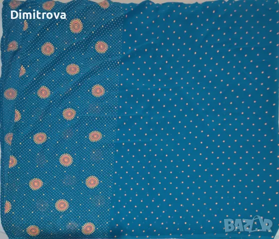 Турски шал/ парео в цвят тюркоаз и мотиви слънце - 210 x 90 см, снимка 3 - Шалове - 50383952