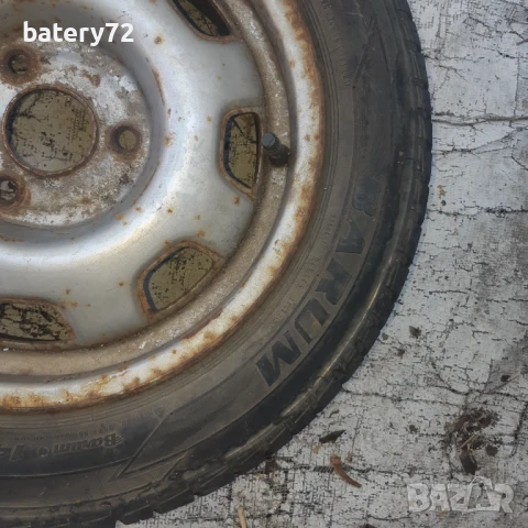 Гума с джанта-три болта-от Пежо 106, снимка 3 - Гуми и джанти - 50930734