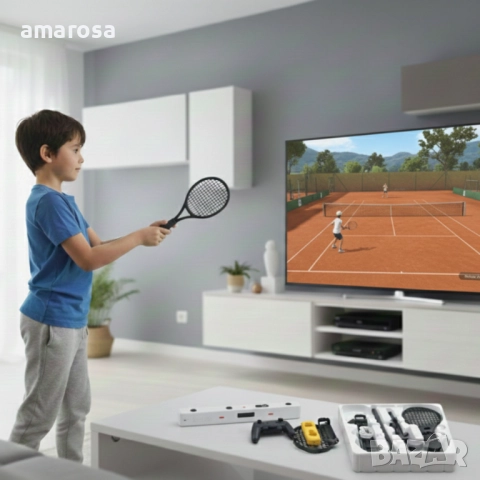  Спортен контролер със сензор за движение – 7-в-1 Игрови комплект за реално спортно изживяване
