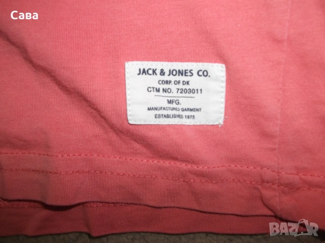 Тениски JACK&JONES  мъжки,Л-ХЛ  /синя,сива,сьомга/, снимка 9 - Тениски - 42194501